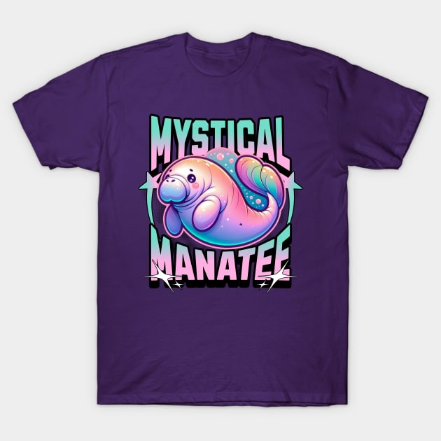 Manatee Lover - Magical Mystical Manatee Save the Manatees T-Shirt by Yesteeyear